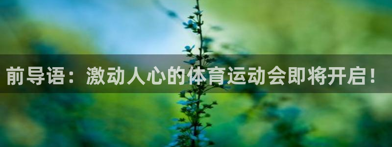意昂f凯捷体育官网入口登录：前导语：激动人心的体育运动会即将开启！